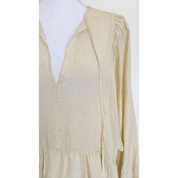 Anine Bing Madison Dress In Cream And Black Stripe Size S / 8-10 - Picture 3 of 10